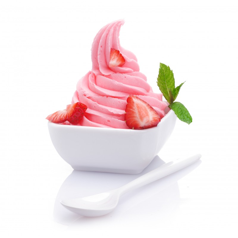 Mix base lait frozen yogurt fraise